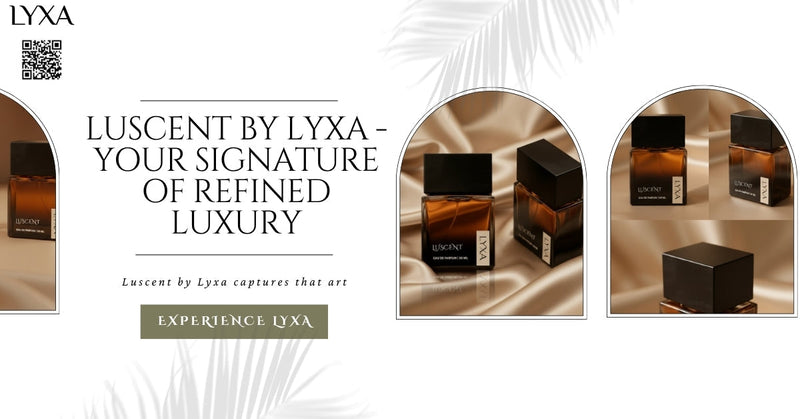 Luscent by Lyxa luxury perfume bottle – premium long-lasting unisex fragrance with wood and vanilla notes