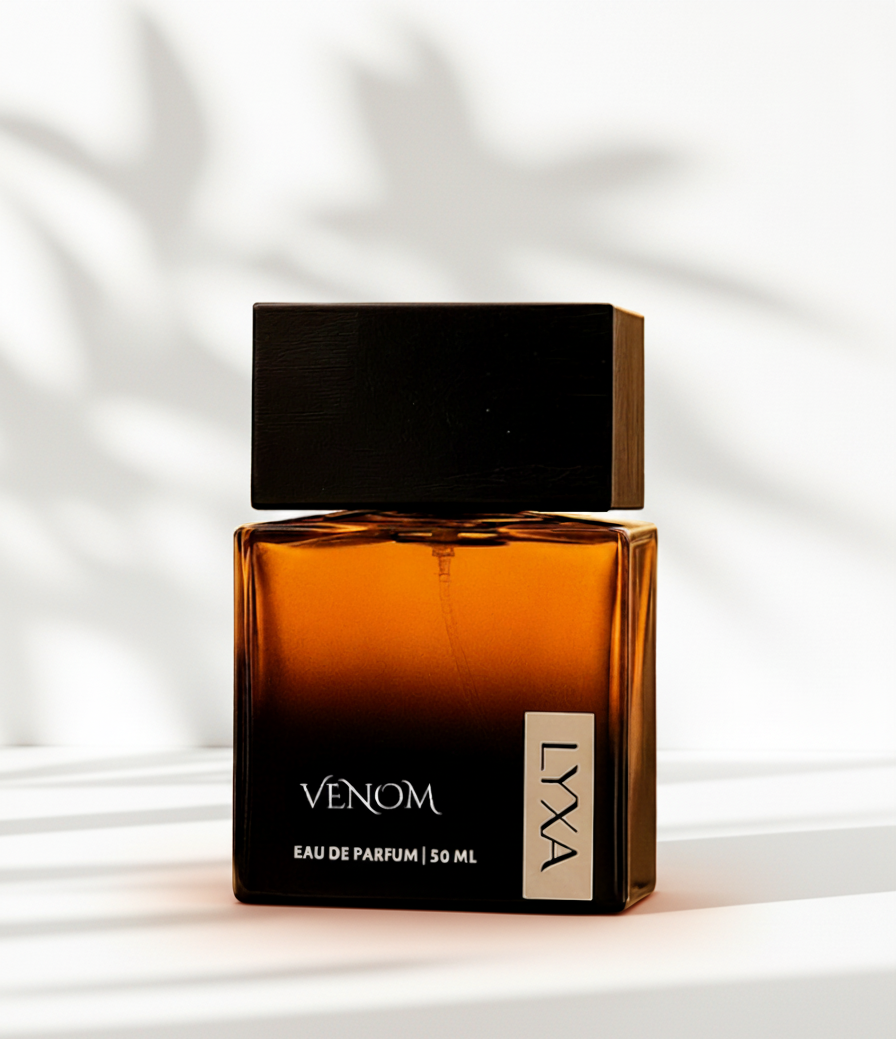 Lyxa Venom perfume bottle with elegant packaging – luxury fragrance